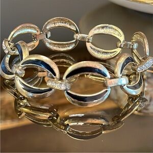 Vintage Black Gold Crystal Bracelet